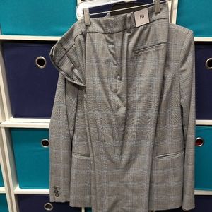 WHBM Slim Fit Plaid Suit Pants